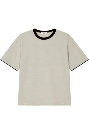Studio Tomboy Playera con cuello redondo y motivo de rayas