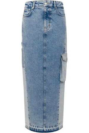 Moschino Falda larga de mezclilla