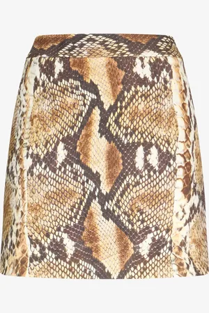 Roberto Cavalli Falda con efecto de piel de serpiente