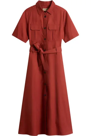 Woolrich Vestido midi manga corta