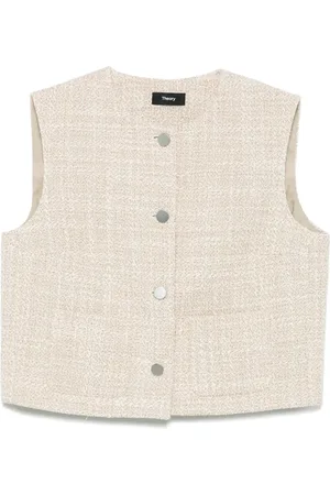 THEORY Chaleco de tweed texturizado