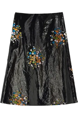 Jil Sander Falda midi con estampado floral