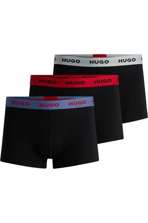 HUGO BOSS Set de tres bóxeres de algodón stretch