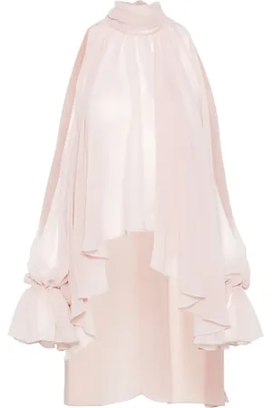 BLUMARINE Blusa de georgette asimétrica
