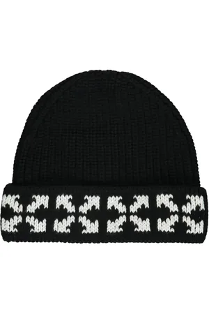 OFF-WHITE Gorro tejido con logo de intarsia