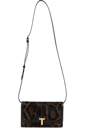 Tom Ford Cartera con estampado de leopardo