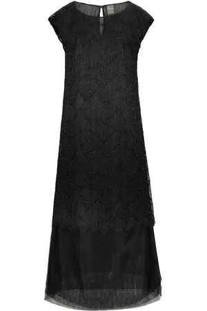 LORENA ANTONIAZZI Vestido midi con paneles de encaje