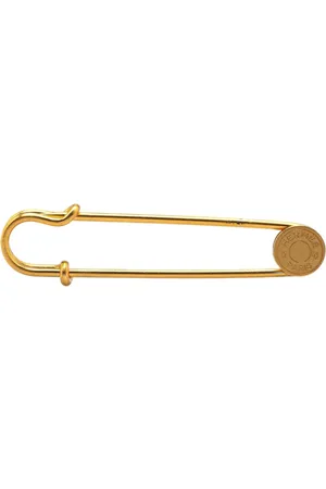 Hermès Broche 20th Century Gold Plated Clou de Selle Safety Pin Brooch