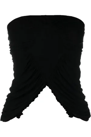 Saint Laurent Ruched strapless top