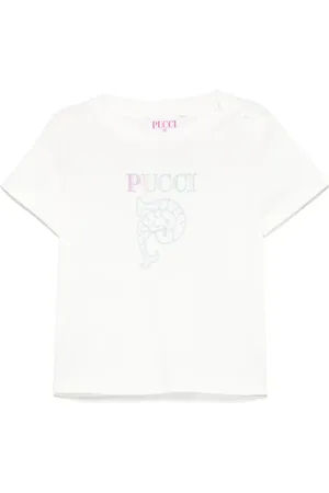 PUCCI Junior Playera con logo bordado