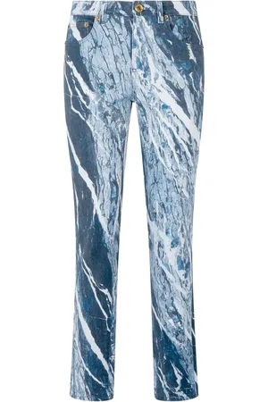 Roberto Cavalli Jeans rectos con estampado jaspeado