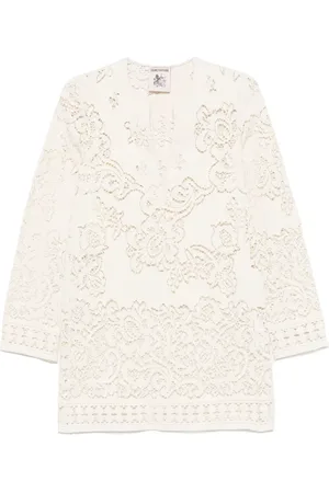 SEMICOUTURE Vestido corto de macramé