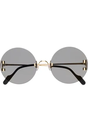 Cartier Lentes de sol con armazón redonda oversize