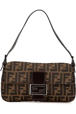 Fendi Bolsa de hombro Zucca Canvas Baguette 2000-2010