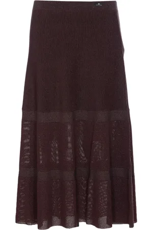 Elisabetta Franchi Falda midi con diseño tejido