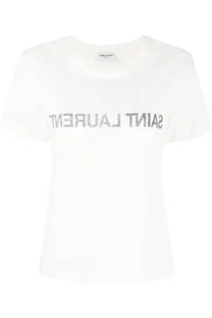 Saint Laurent Reverse logo-print T-shirt
