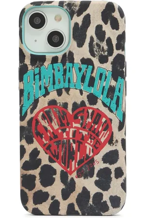Bimba y Lola Funda para iPhone 15 con estampado de leopardo
