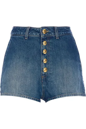Elisabetta Franchi Shorts de mezclilla con tiro alto