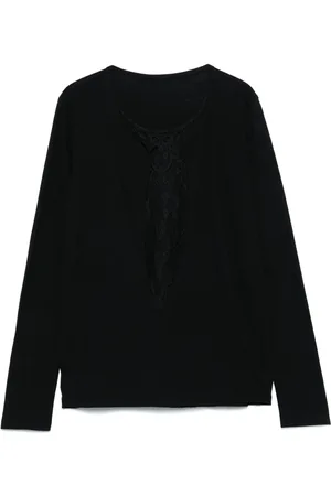 YOHJI YAMAMOTO Playera con detalle de encaje