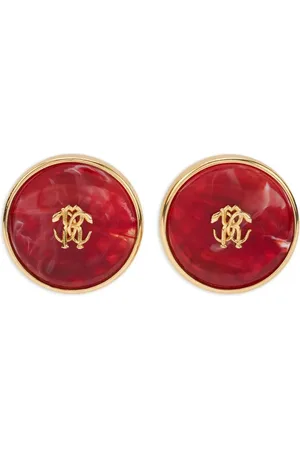 Roberto Cavalli Aretes con logo grabado