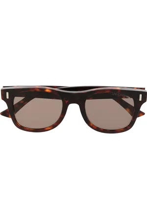CUTLER & GROSS Lentes de sol de carey con armazón en D