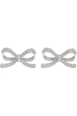 Self-Portrait Aretes con moño de cristal