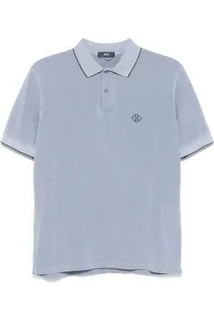 HERNO Playera tipo polo con logo bordado