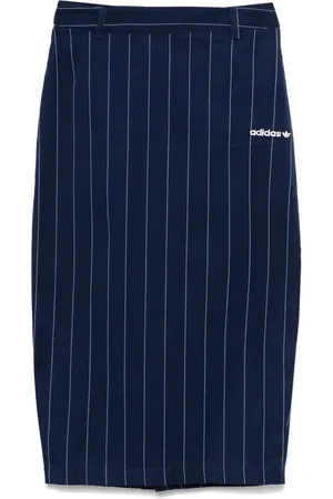 adidas Falda midi con rayas diplomáticas estampadas