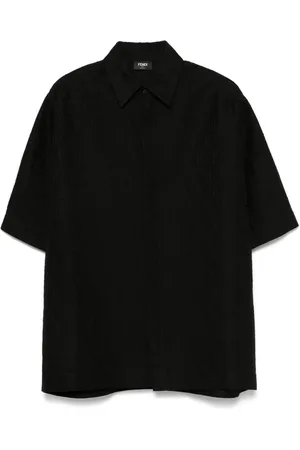 Fendi Camisa con logo FF en jacquard