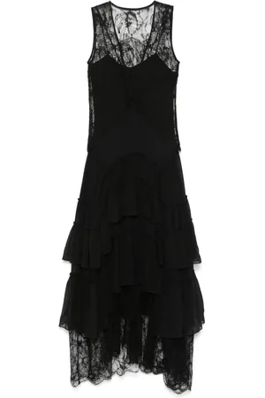 ISABEL BENENATO Vestido largo con volantes