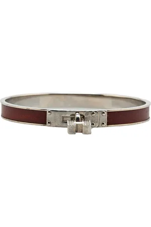 Hermès Pulsera Leather Kelly Cadena Lock Bangle Bracelet 2000-2025