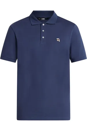 Karl Lagerfeld Playera tipo polo con bordado Ikonik
