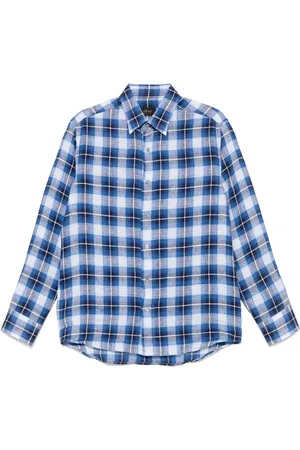 BRIONI Camisa con cuadros estampados