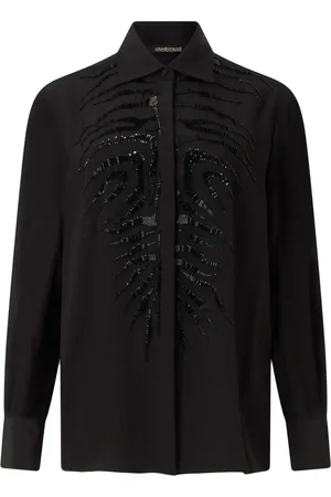 Roberto Cavalli Camisa bordada con lentejuelas