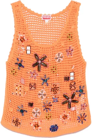 Kenzo Top de crochet con detalles
