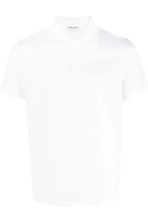 Saint Laurent Logo-embroidered short-sleeved polo shirt