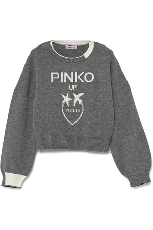 Pinko Suéter tejido con logo en intarsia