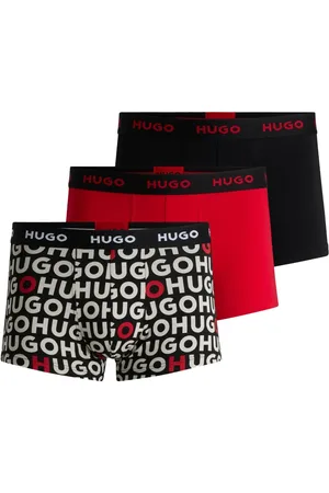 HUGO BOSS Set de tres bóxeres con logo estampado
