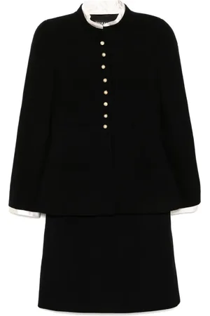 CHANEL Falda con chamarra sin cuello 1997