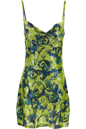 VERSACE Vestido corto bordado con lentejuelas