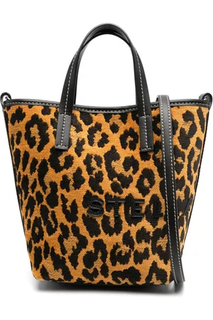 Stella McCartney Bolsa bucket con motivo de leopardo