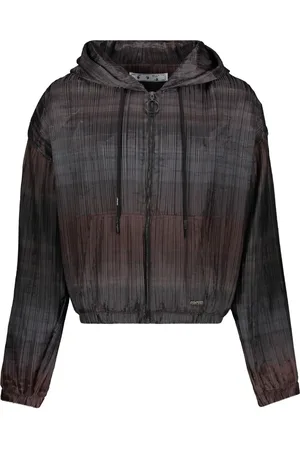 OFF-WHITE Chamarra con capucha y placa del logo