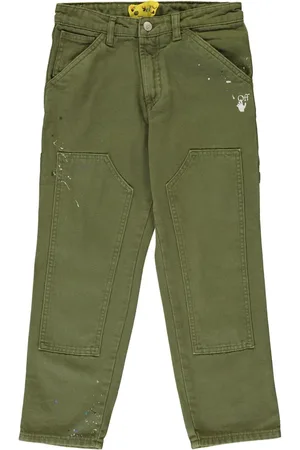 OFF-WHITE Pantalones con salpicaduras de pintura estampadas