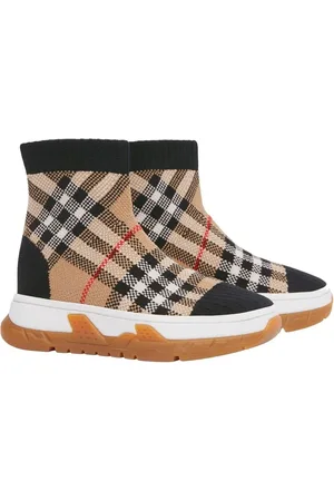 Burberry Tenis estilo calcetín con motivo Vintage Check