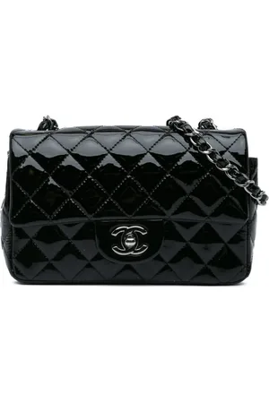 CHANEL Bolsa crossbody Mini Rectangular Classic Patent Single Flap 2014-2015