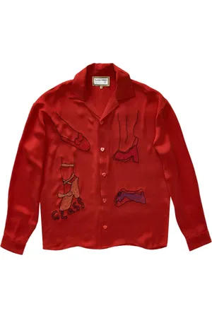 Glass Cypress Camisa de seda Foot On
