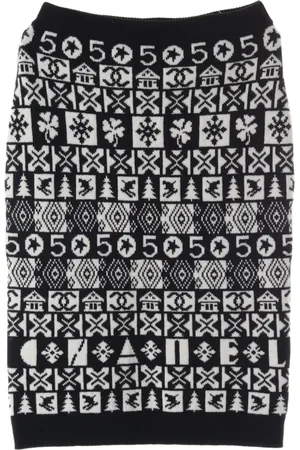 CHANEL Falda tejida en intarsia 1986-1988