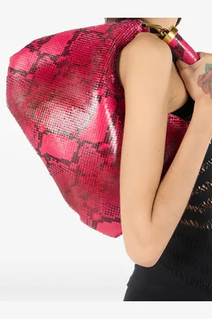 Roberto Cavalli Bolsa de hombro con estampado de piel de serpiente