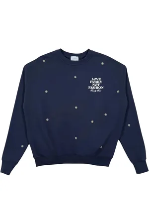 Family First Sudadera con bordado floral