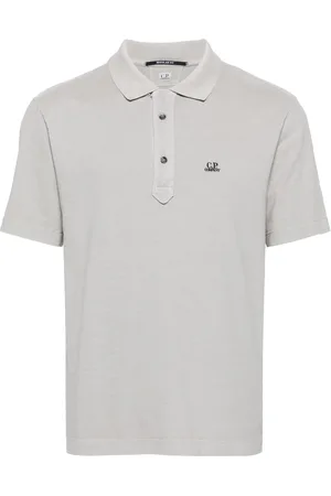 C.P. Company Playera tipo polo con logo bordado